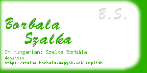 borbala szalka business card